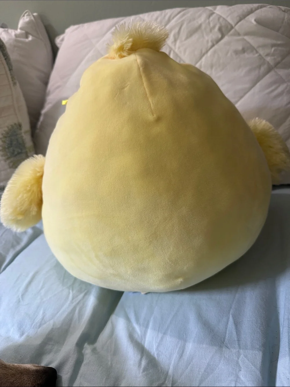 Squishmallows Yellow Chick Plush with Pink Egg Patch